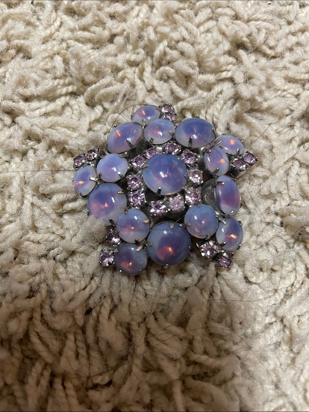 Opalescent Lavender Cluster Brooch - Women's Jewelry - Picture 3 of 3